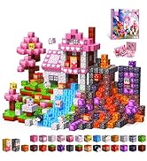 SSAWER Magnetic Blocks for Girls, 100PCS 0.8inch Magnetic Building Blocks, Magnetic Cubes Sensory...