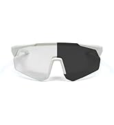 Sport Smart Glasses,Photochromic lenses Polarized Bluetooth Sunglasses for Men&amp;Women,Built-in Mic...