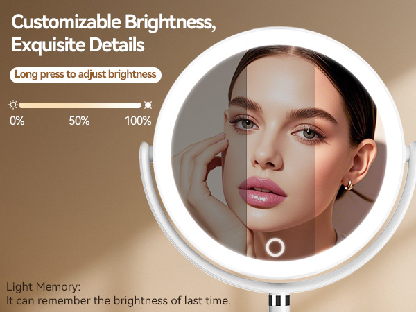 vanity mirror with lights, lighted makeup mirror with magnification, makeup mirror with lights