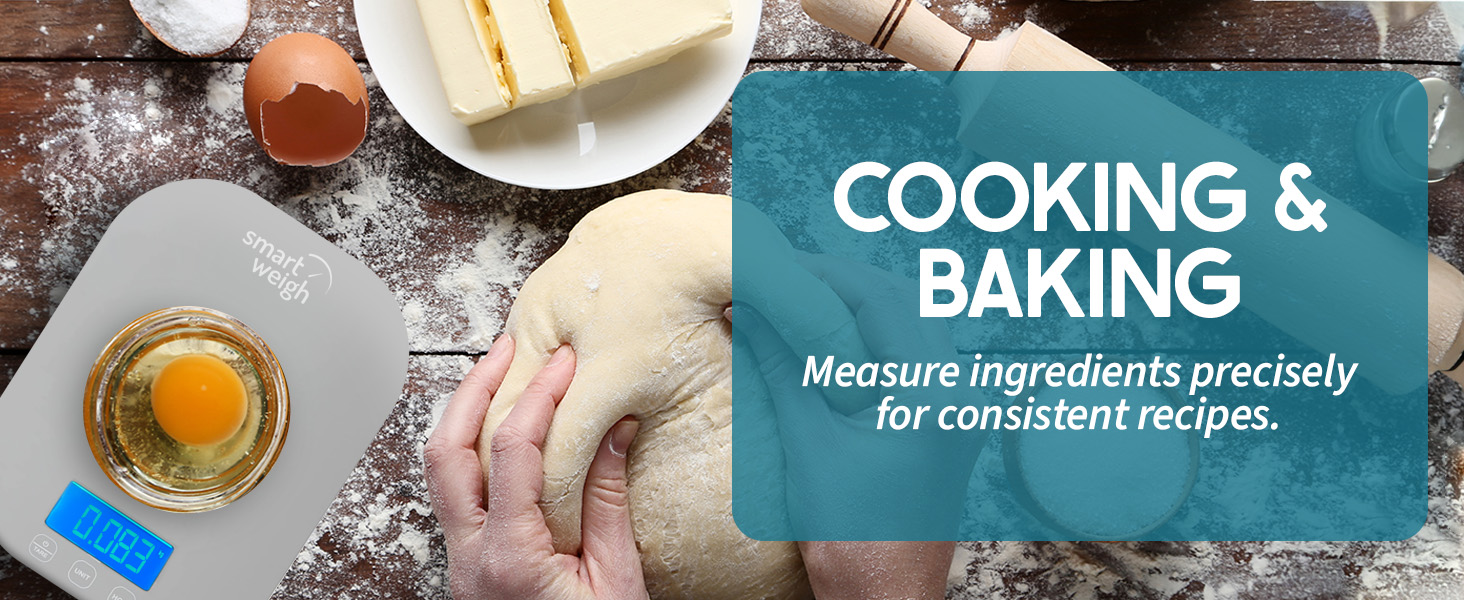 Cooking and baking, egg on scale, dough and cheese