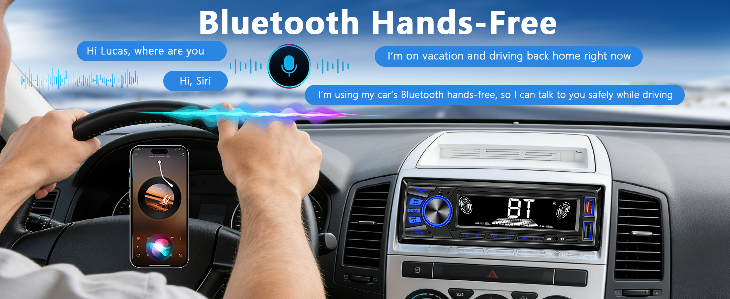 Single DIN Car Stereo Audio