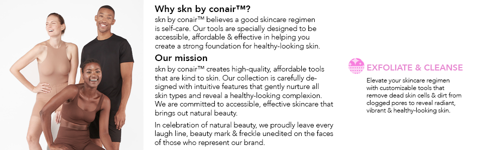 Exfoliate and Cleanse with SKN by Conair Daily Glow Sonic Facial Brush