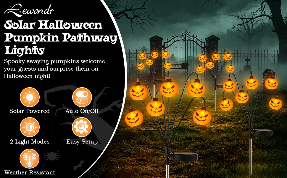 garden lights solar powered halloween decorations horror decor