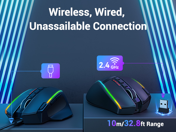 wireless wired gaming mouse