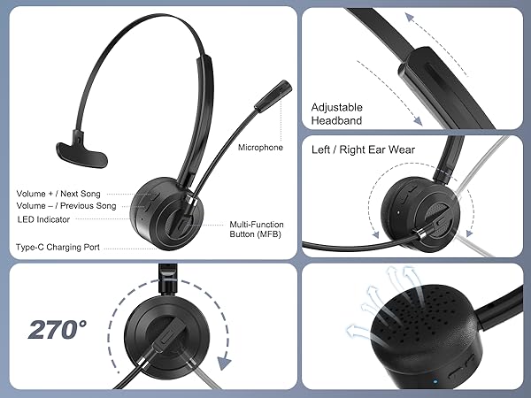 Bluetooth Headset with Microphone M1