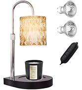 GEEZO Fragrance Candle Warmer Lamp with 2 Bulbs Electric Candle Warmer with Timer &amp; Dimmer for Ho...
