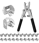 Rotable Dual Head Cage Nut Tool Kit with 10 Sets M6 Silver Rack Mount Screws - Screw Install and ...