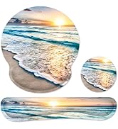 G JGOO Ergonomic Mouse Pad with Wrist Rest and Keyboard Wrist Rest, Memory Foam Wrist Rest for Co...