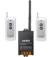 Meskliu Wireless Light Switch and Receiver Kit,Wireless Remote Switch,AC110V/120V/240V/40A Relay ...