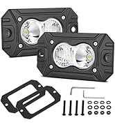 LED Pod Lights Flush Mount, Auto Power Plus 2PCS 4 Inch Off Road Driving Lights Flush LED Light B...
