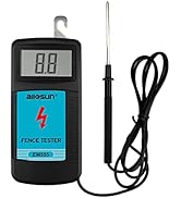 ALLOSUN Electric Fence Tester Fault Finder Digital Electric Fence Voltage Tester Max 9.9kv, Blue ...