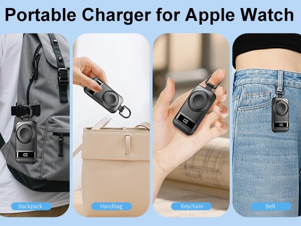 Portable Charger for Apple Watch Fast Charging iWatch working Camping Travel Essentials Accessories