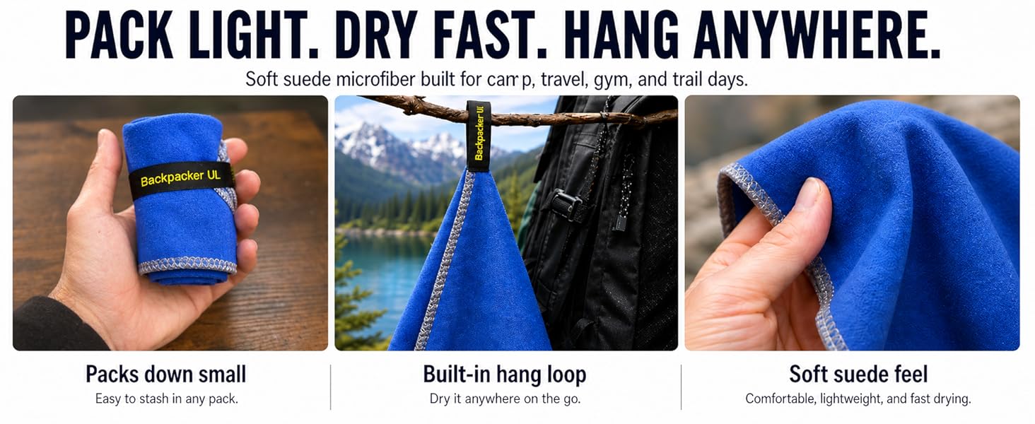 Pack light dry fast