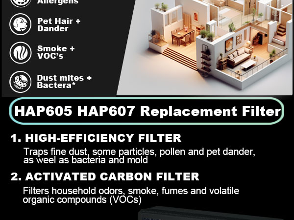 HAP607 replacement filter