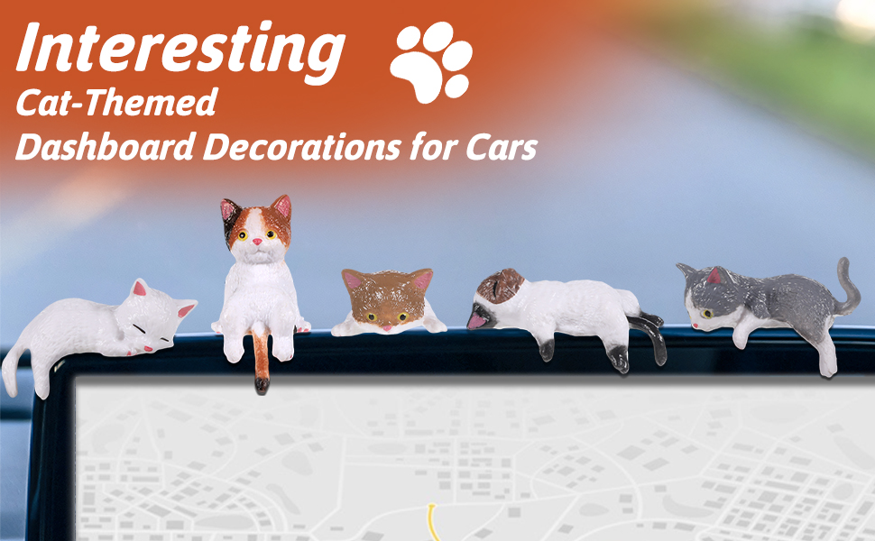 Cute Cat Fingurine Computer Monitor Decor