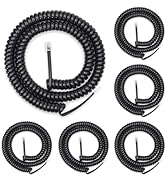 Awishwell Telephone Cord, 6 Pack Phone Cord for Landline, 8Ft Uncoiled 1.4Ft Coiled No Tangle Tel...