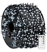 TW SHINE Christmas String Lights, 1000 LED 328FT Christmas Lights Plug in with 8 Modes, Remote Wa...