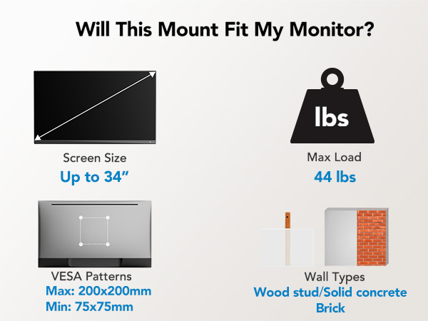 monitor mount wall