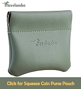 Travelambo Leather Squeeze Coin Purse Pouch Change Holder