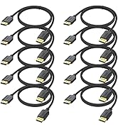 XiAyriky DisplayPort to DisplayPort Cable 1.5 FT, 10-Pack Thin DP Display Port Cable Adapter Male...