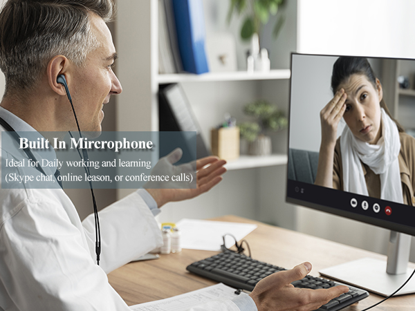 computer earphones for laptop earbuds with microphone for pc laptop earbuds