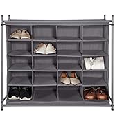STORAGE MANIAC Stackable Shoe Cubby Organizer, Free Standing Shoe Cube Rack for Entryway, Bedroom...