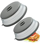 Microwave Splatter Cover Vented for Food, Splatter Guard &amp; Colander Kitchen Gadget for Fruit Vege...