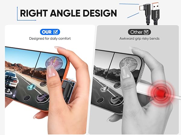 90 degree usb c cable