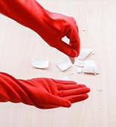 YSLON Rubber Cleaning Gloves Kitchen Dishwashing Glove 3-Pairs,Waterproof Reuseable.(Small)