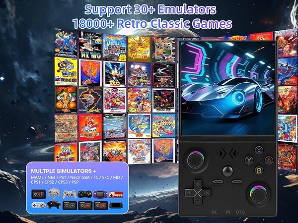 Support 30+ Emulators 18000+ Retro Classic Games