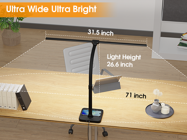kids study light led desk adjustable bedroom usb