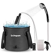 DR.PREPARE 4.5 Gallons Portable Shower for Camping, 17L Camping Shower with Pump, USB Rechargeabl...