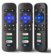(Pack of 3) Replacement Remote Control Only for Roku TV, Compatible with TCL/Hisense/Sharp/Philip...