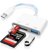 Denlane USB C SD Card Reader for iPhone 15-17, USB C to Micro SD Memory Card Adapter for iPad/Mac...