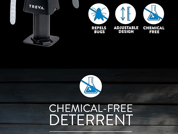 Treva Telescopic Bug Fan Black