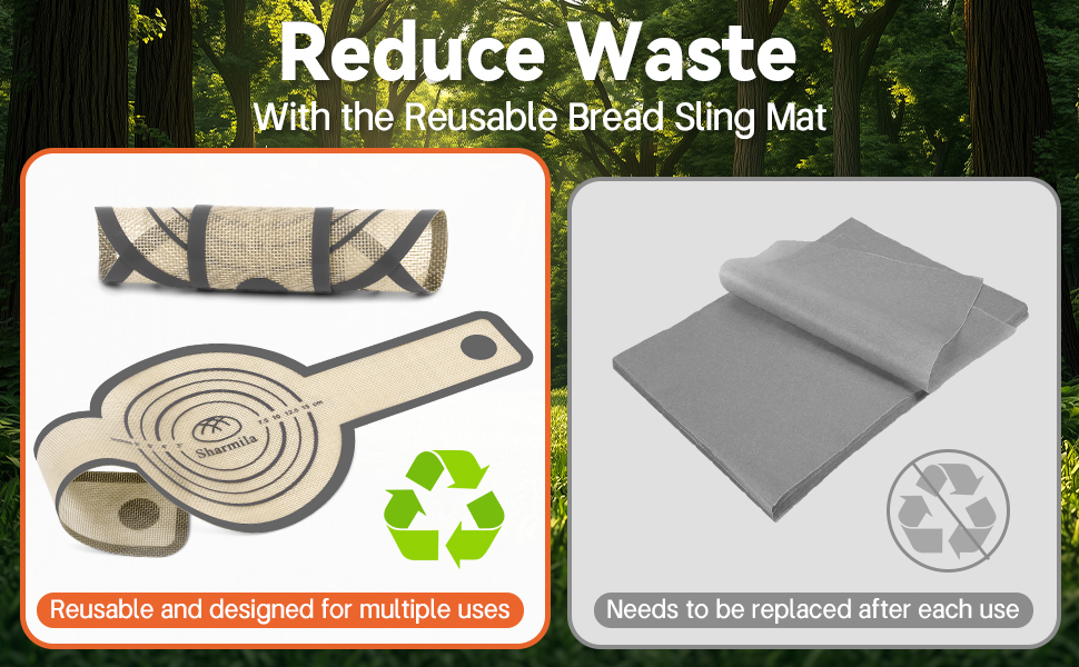 Eco-friendly reusable silicone bread sling reduces waste compared to single-use alternatives.