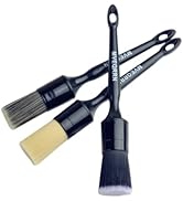MVEQRRN 3pcs Car Detailing Brush Set-1pcs Boars Hair Car Detailing Brushes,1pcs Ultra Soft No Scr...