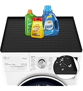 Washer and Dryer Covers for the Top, 25.6''x23.6''Silicone Mat Washer and Dryer Top Protector, Wa...