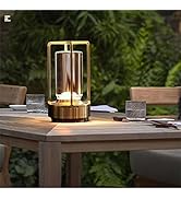 Portable Metal Table Lamp for Indoor/Outdoor ,Rechargeable Cordless LED Lamp, 3-Colour Infinitely...