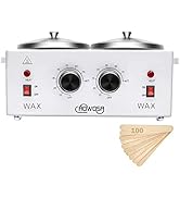 Double Wax Warmer Professional Electric Wax Heater Machine for Hair Removal, Dual Wax Pot Paraffi...
