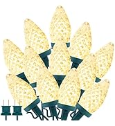 Brightown C9 LED Christmas String Lights, 2 Pack Total 132ft 200LED Outdoor Lights String, Plug-i...