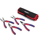 WORKPRO 4-piece Snap Ring Pliers Set - Heavy Duty 7-inch Internal/External Circlip Pliers Kit (Ti...