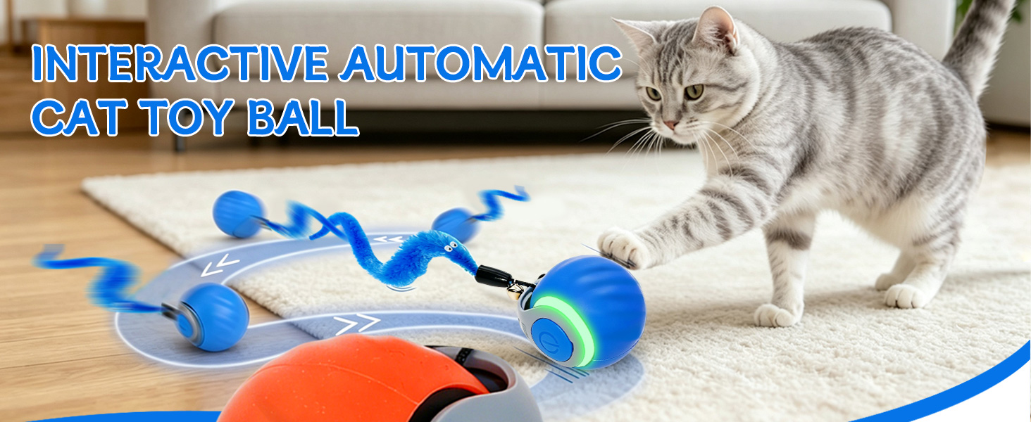 interactive automatic cat toy ball