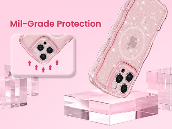 crystal Clear case transparent case magnetic case glitter case Glossy case cute case aesthetic case