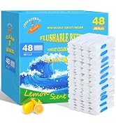 Effacera 48 Count Flushable Toilet Refills, Disposable Toilet Bowl Paper Bulk, Fresh Flushable To...