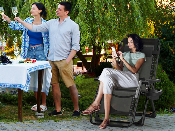 zero gravity lounge chair outdoor recliner chair anti gravity chair for patio lawn outdoor camping