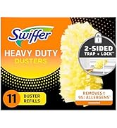 Swiffer Dusters Heavy Duty Multi-Surface Duster Refills for Cleaning, Unscented, 11 Count