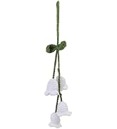 HFZRZFH Handmade Crochet Lily of The Valley Flower Car Rear View Mirror Hanging Ornament, Aesthet...