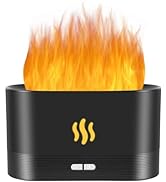 Flame Diffuser Humidifier-Auto Off 180ml Essential Oil Diffuser-2 Modes Brightness Aroma Humidifi...