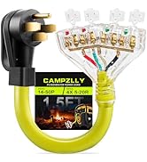 Campzlly 50 Amp to 110 Adapter RV Cord, 50 Amp to 20 Amp Adapter, NEMA 14-50P Male Plug to 4X 5-1...